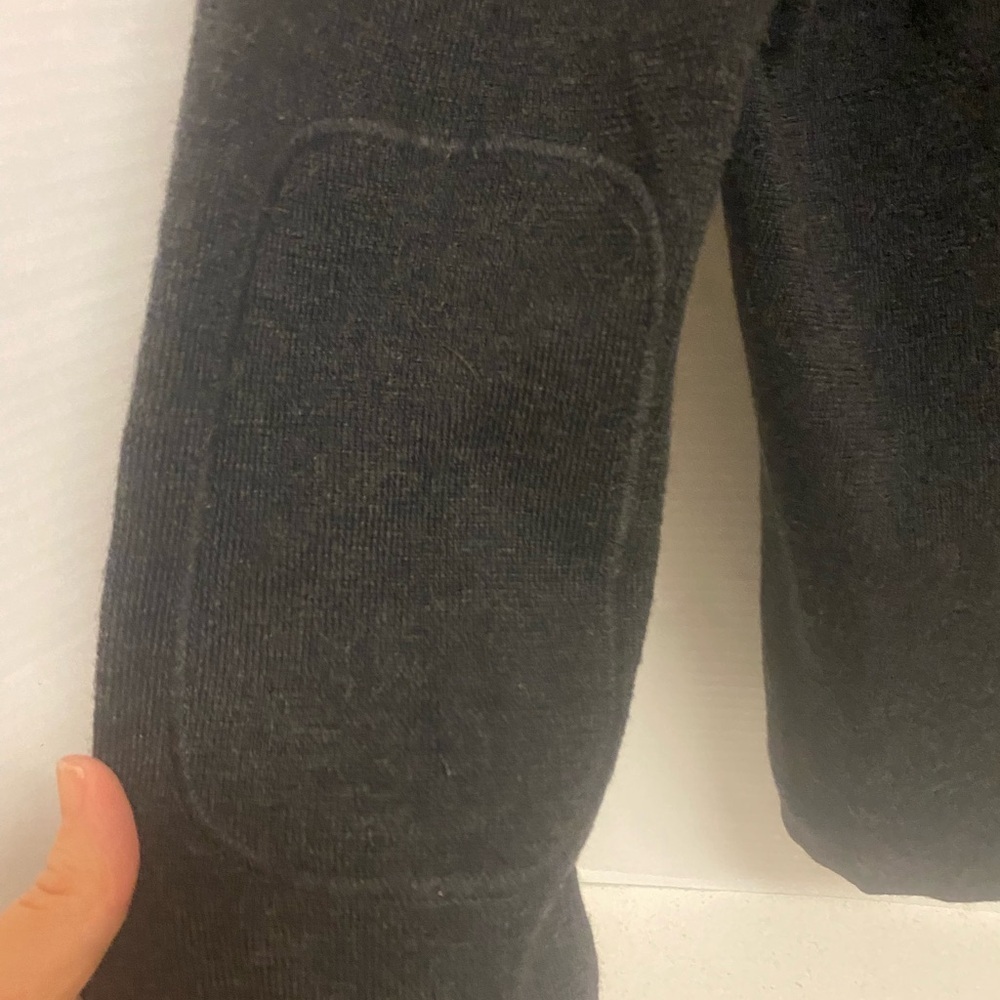 Banana Republic Men's Dark Gray Italian Merino Wool Quarter Button Sweater Large - Picture 5 of 6